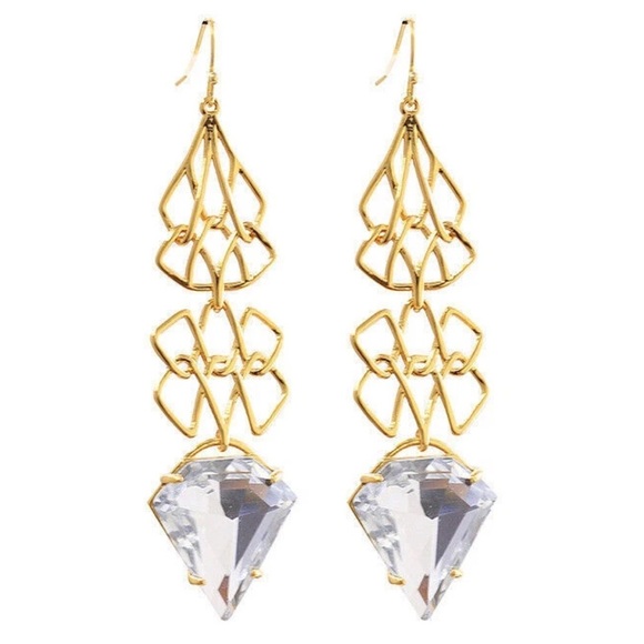 Alexis Bittar Jewelry - ALEXIS BITTAR • Gold Crystal Drop Long Earrings